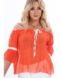 Bluza portocalie cu umerii goi MP28855 - Magazin online - Boutique